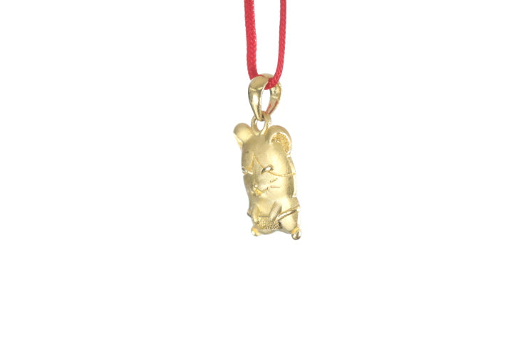 24K Gold Rat Pendant