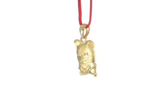 24K Gold Rat Pendant