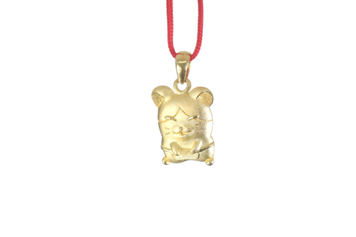 24K Gold Rat Pendant