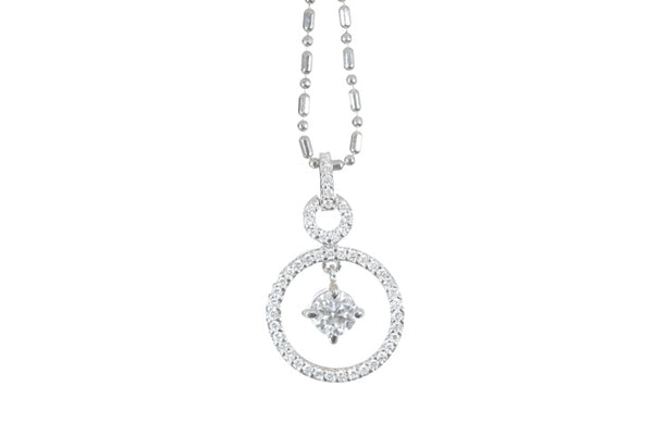 Diamond Dangle Circle Pendant