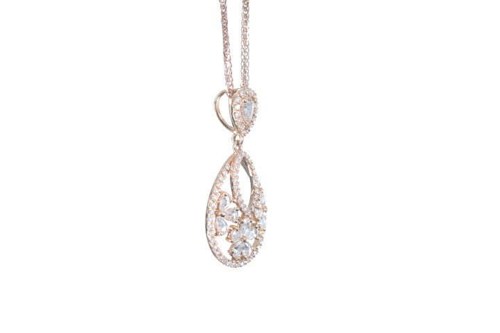 Pear Shaped Rose Cut Diamond Pendant