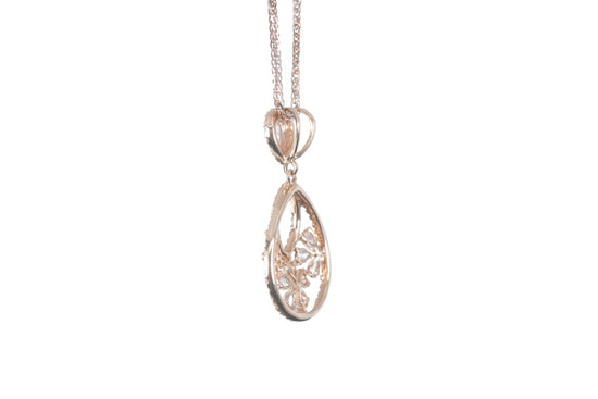Pear Shaped Rose Cut Diamond Pendant
