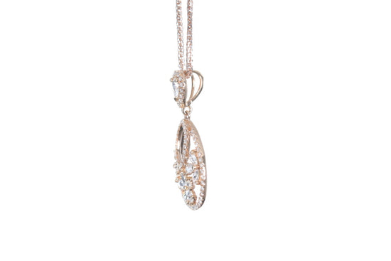 Load image into Gallery viewer, Pear Shaped Rose Cut Diamond Pendant
