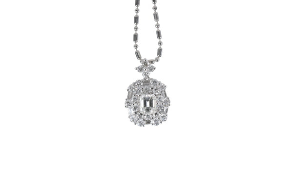 Victorian Emerald Diamond Pendant