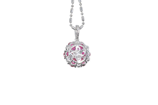 Ruby Flower Pendant