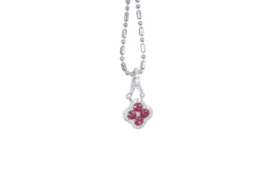 Mini Ruby and Diamond Pendant