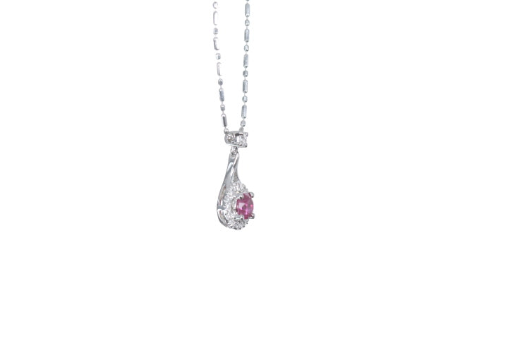 Mini Ruby and Diamond Pendant