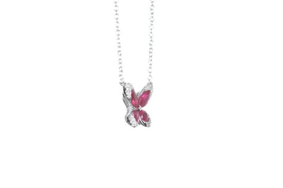 Butterfly Ruby and Diamond Pendant