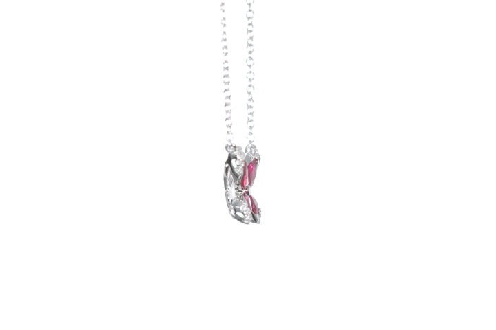 Butterfly Ruby and Diamond Pendant