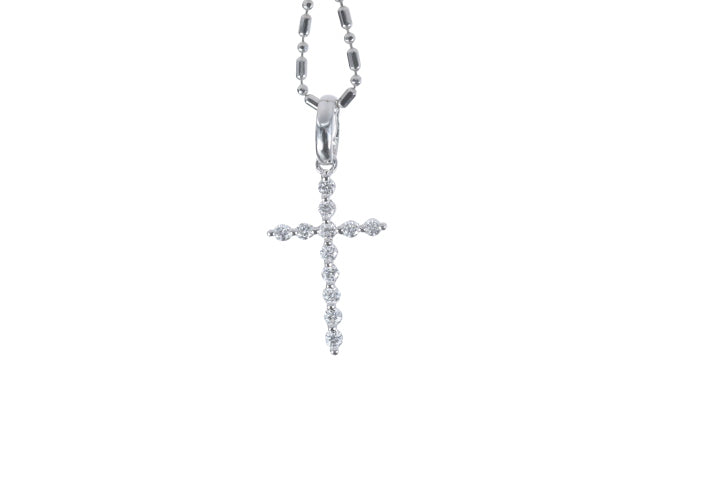 Floating Diamond Cross Pendant