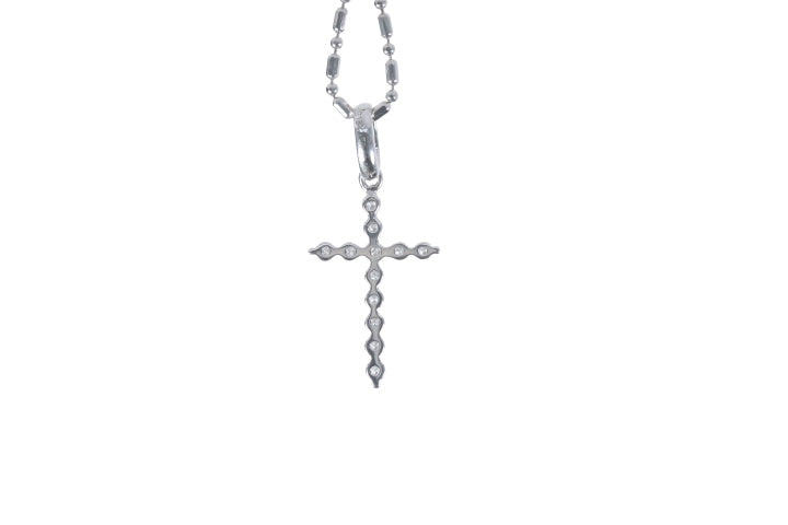 Floating Diamond Cross Pendant
