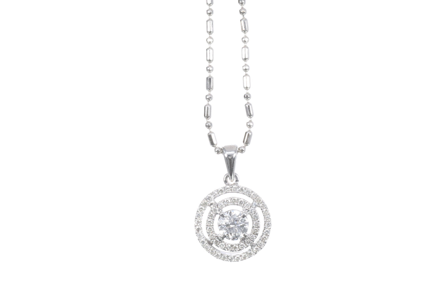 Double Halo Diamond Pendant