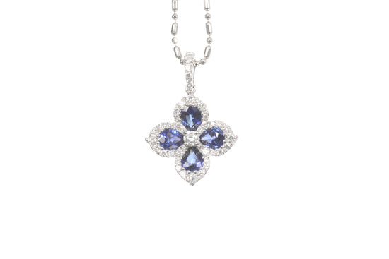 Sapphire Diamond Pendant