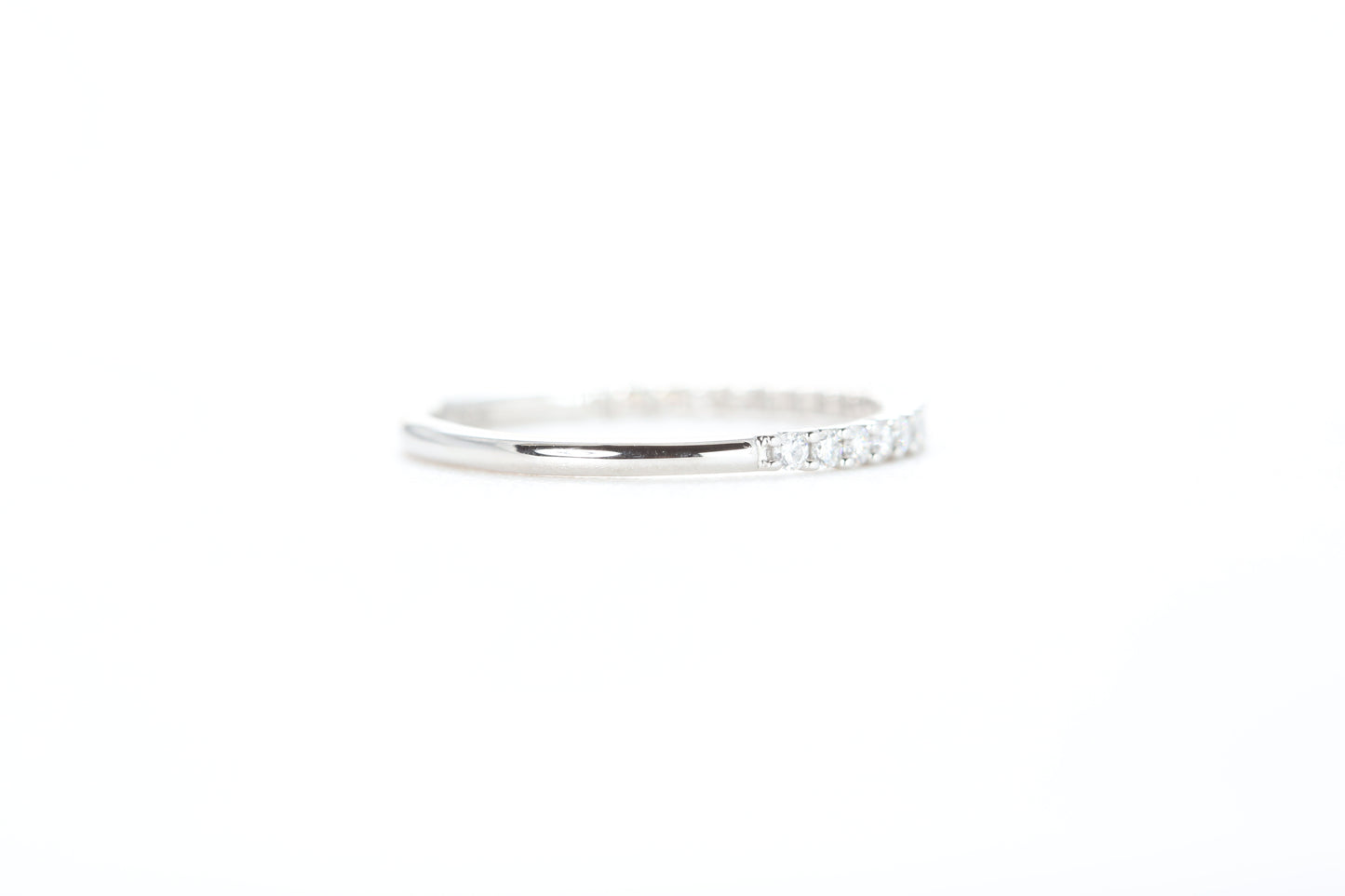 Micro Pavé 1/4 Carat Diamond Ring in 18K White Gold