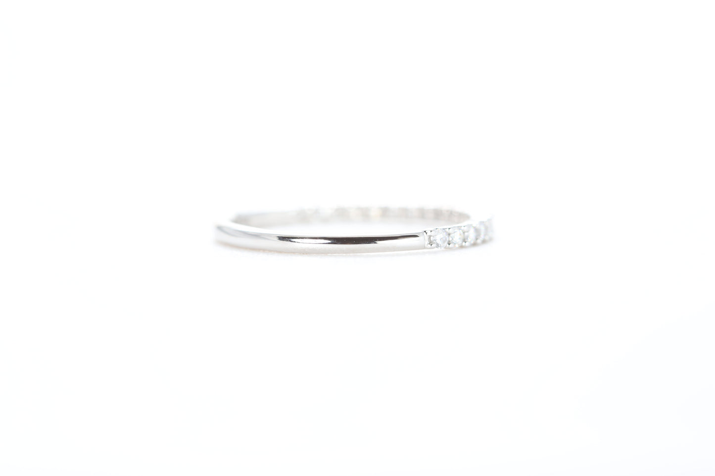 Micro Pavé 1/4 ct Diamond Ring in 18K White Gold