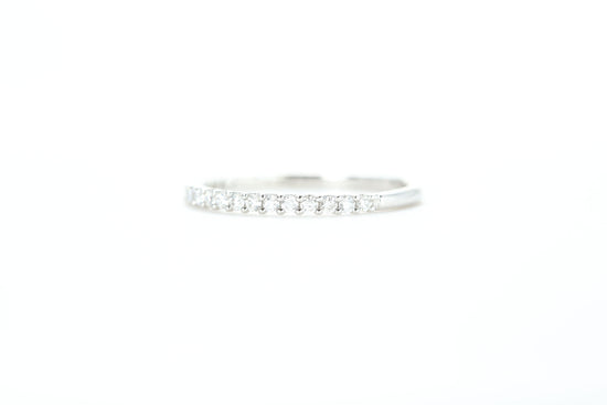 Micro Pavé 1/4 Carat Diamond Ring in 18K White Gold