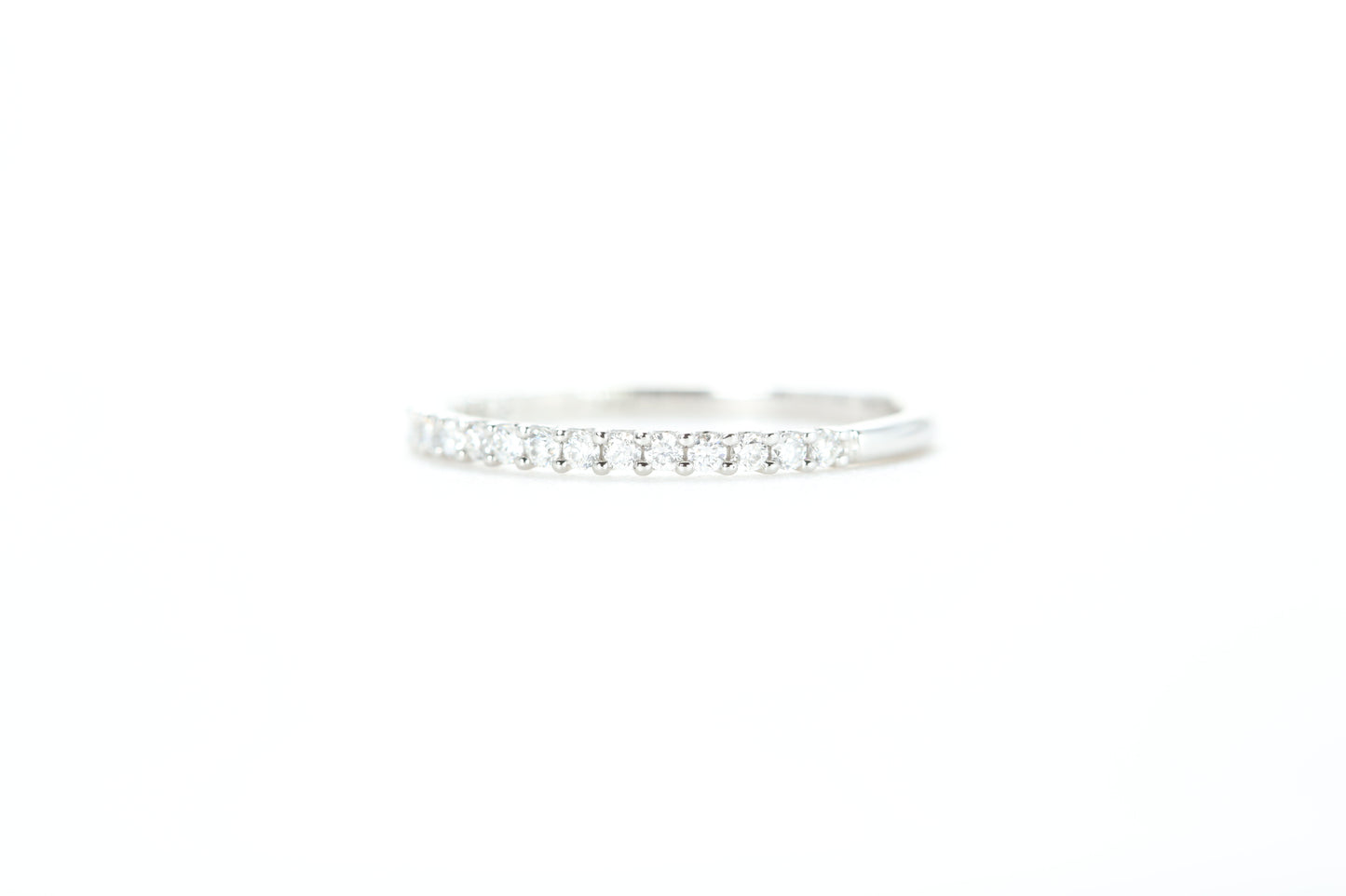 Micro Pavé 1/4 ct Diamond Ring in 18K White Gold