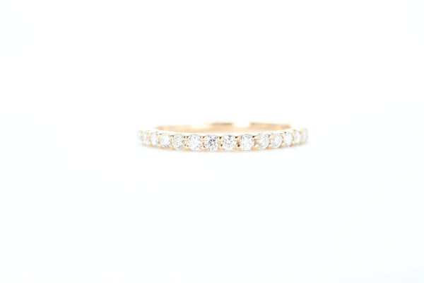 Micro Pavé 1/3 Carat Diamond Ring in 18K Rose Gold