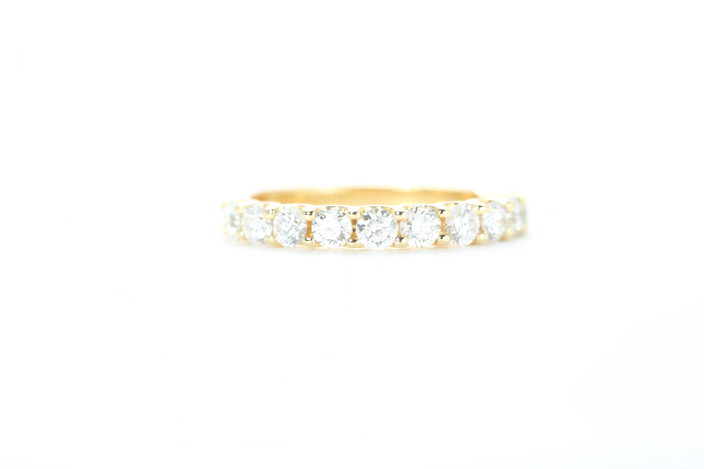 Micro Pavé One Carat Carat Diamond Ring in 18k Yellow Gold