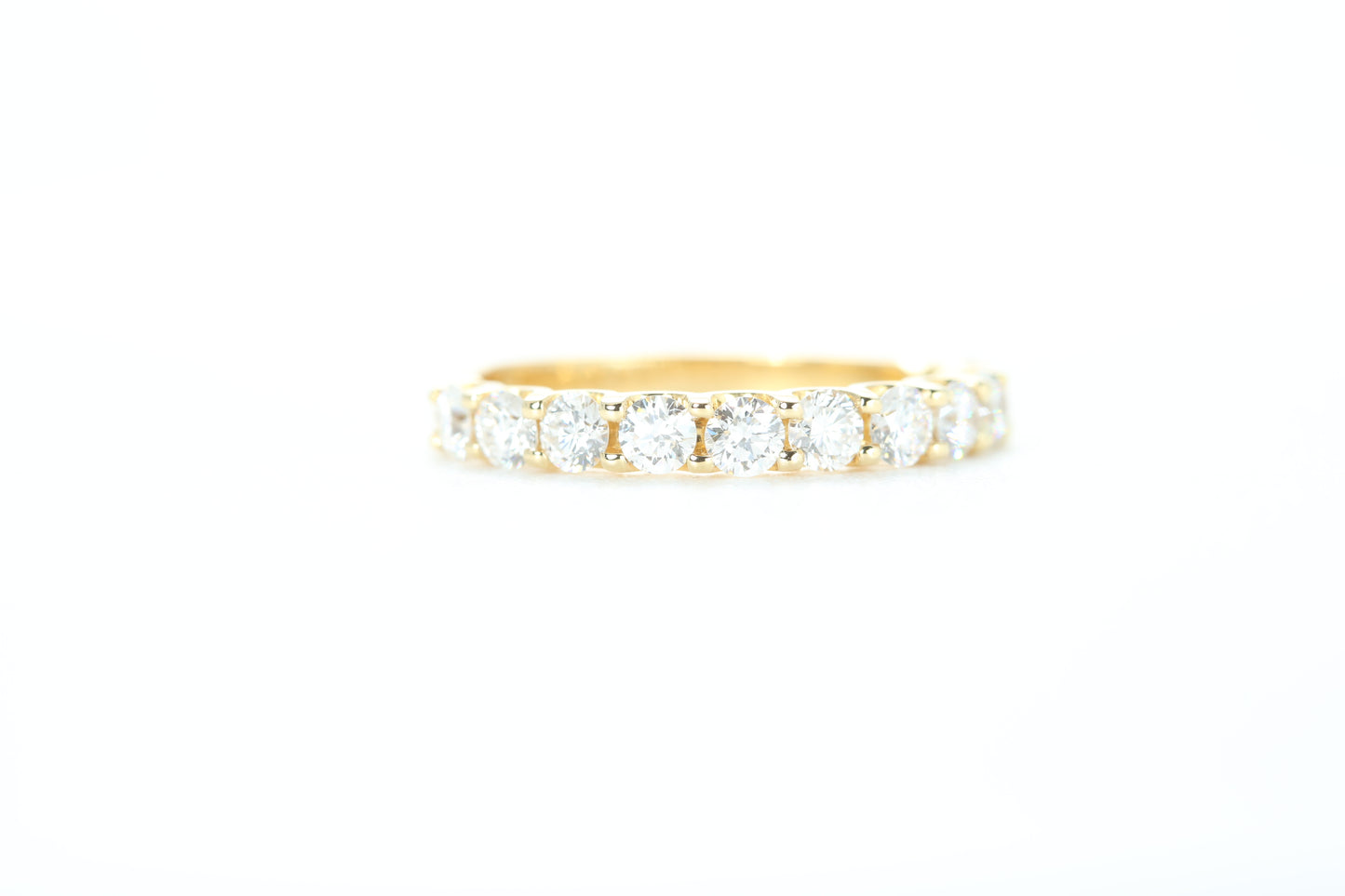 Micro Pavé One Carat Carat Diamond Ring in 18k Yellow Gold