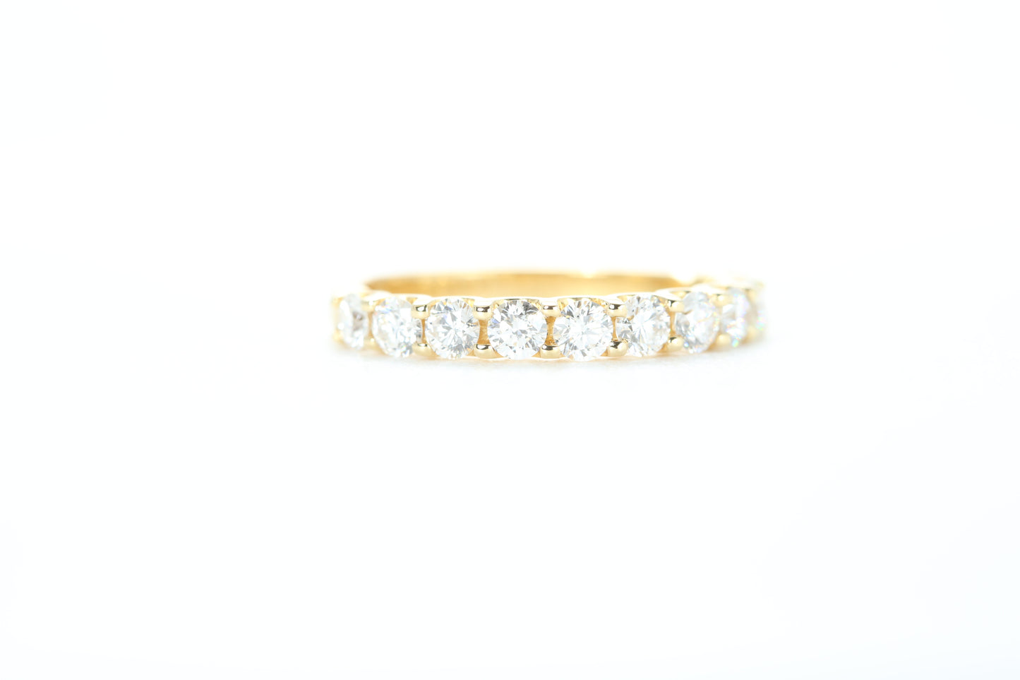 Micro Pavé One Carat Carat Diamond Ring in 18k Yellow Gold