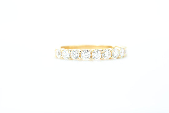 Micro Pavé One Carat Carat Diamond Ring in 18k Yellow Gold