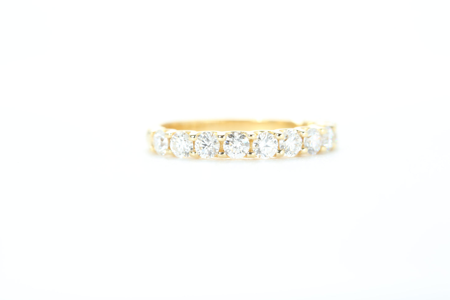 Micro Pavé One Carat Carat Diamond Ring in 18k Yellow Gold