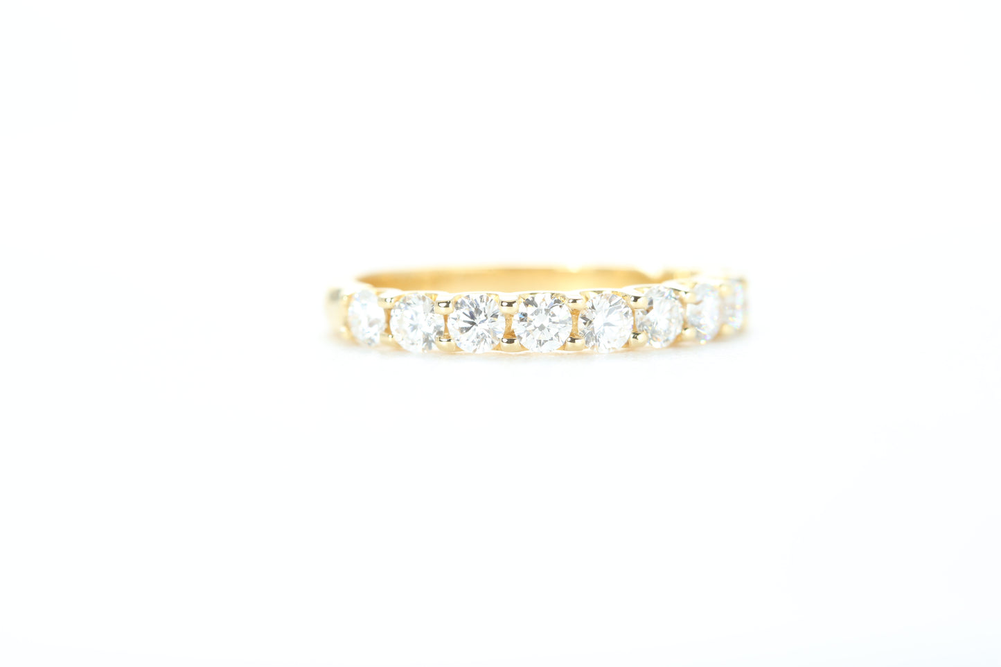 Micro Pavé One Carat Carat Diamond Ring in 18k Yellow Gold