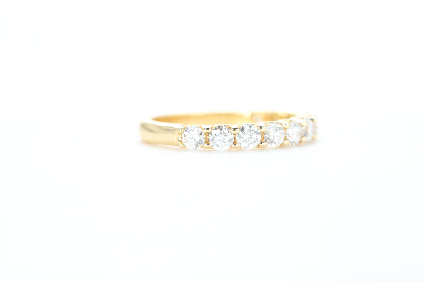 Micro Pavé One Carat Carat Diamond Ring in 18k Yellow Gold