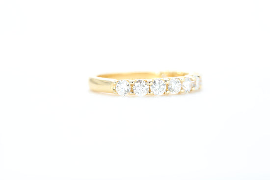 Micro Pavé One Carat Carat Diamond Ring in 18k Yellow Gold