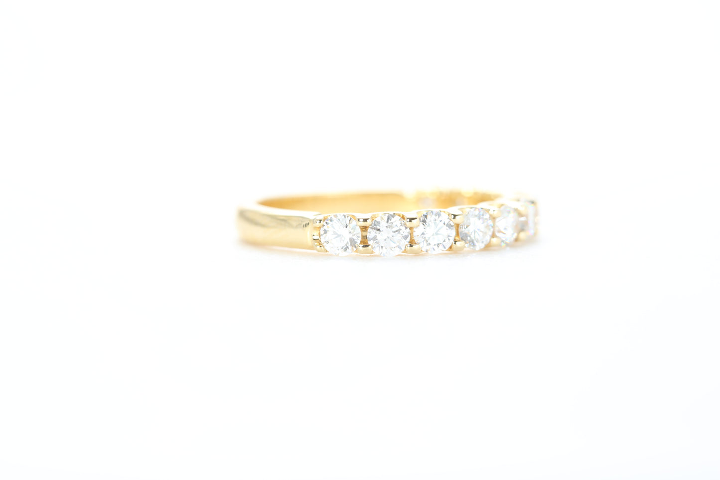 Micro Pavé One Carat Carat Diamond Ring in 18k Yellow Gold