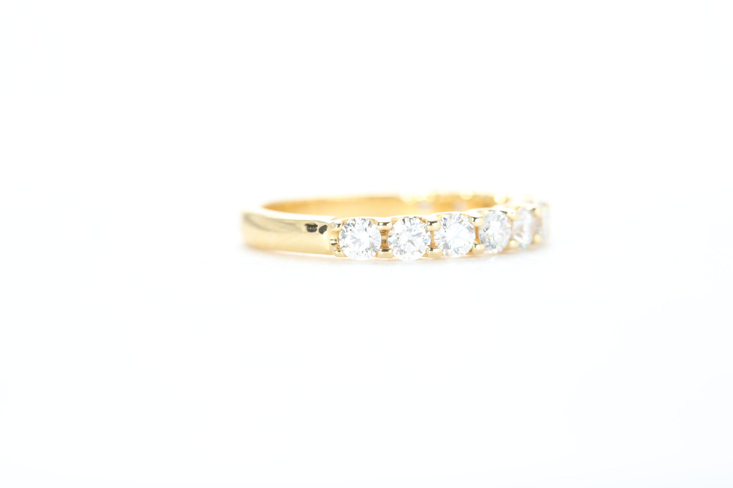 Micro Pavé One Carat Carat Diamond Ring in 18k Yellow Gold