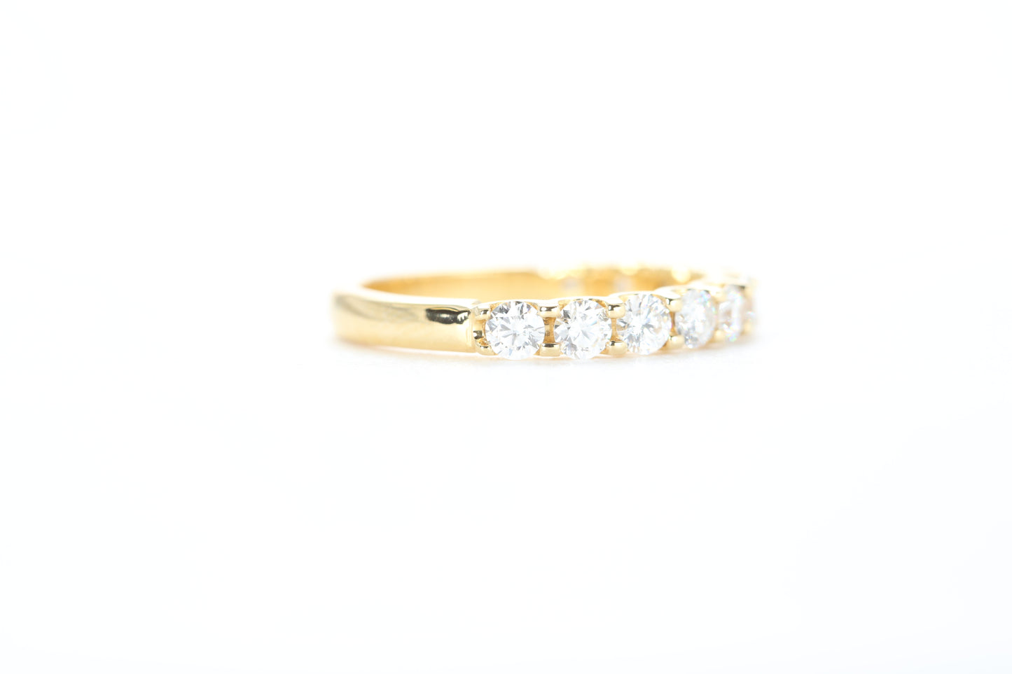 Micro Pavé One Carat Carat Diamond Ring in 18k Yellow Gold