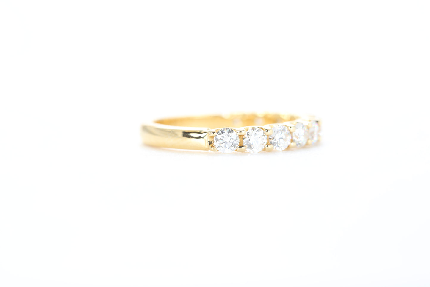 Micro Pavé One Carat Carat Diamond Ring in 18k Yellow Gold