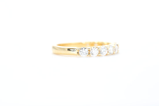 Micro Pavé One Carat Carat Diamond Ring in 18k Yellow Gold