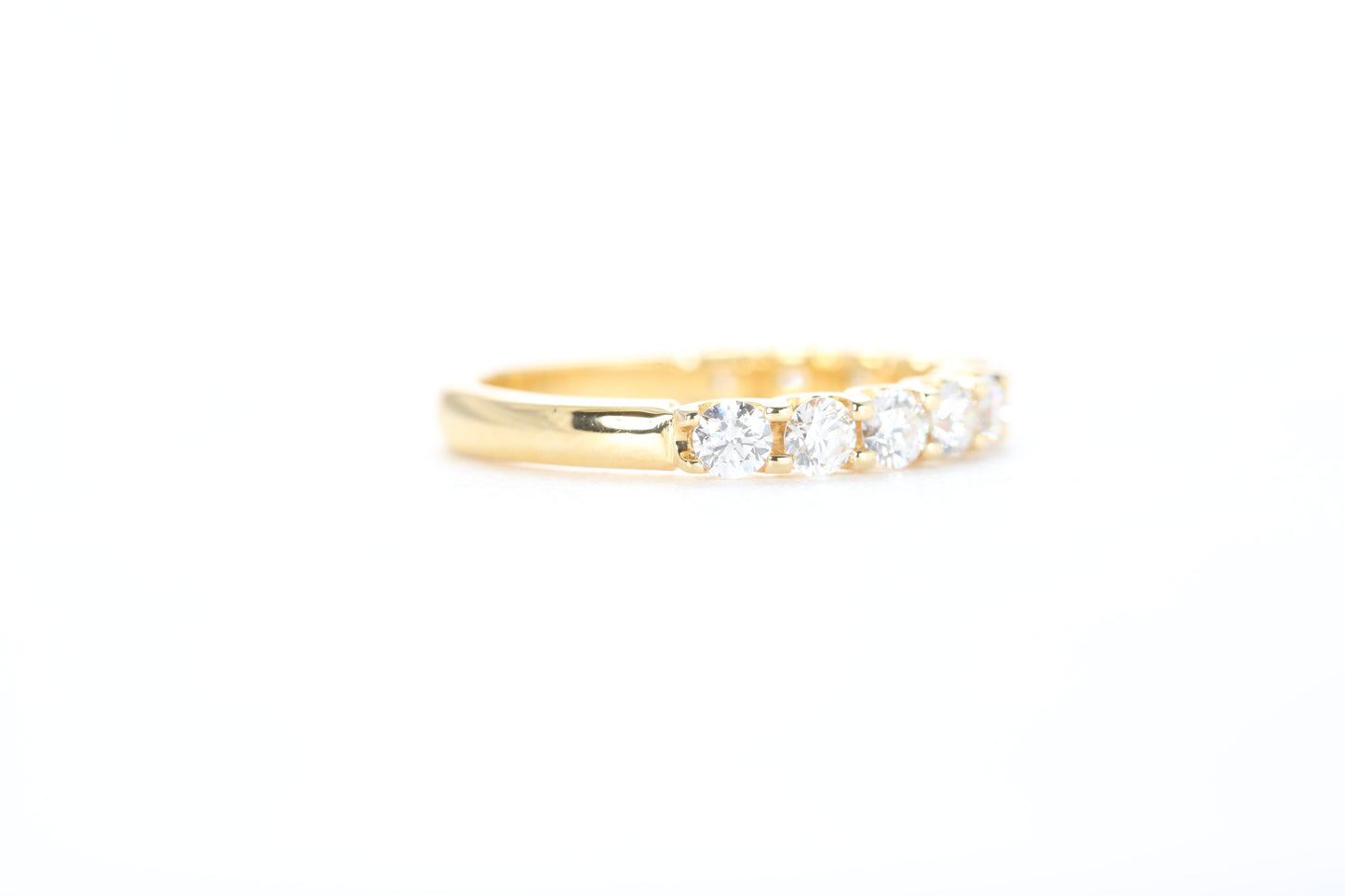 Micro Pavé One Carat Carat Diamond Ring in 18k Yellow Gold