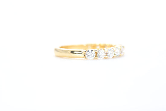 Micro Pavé One Carat Carat Diamond Ring in 18k Yellow Gold