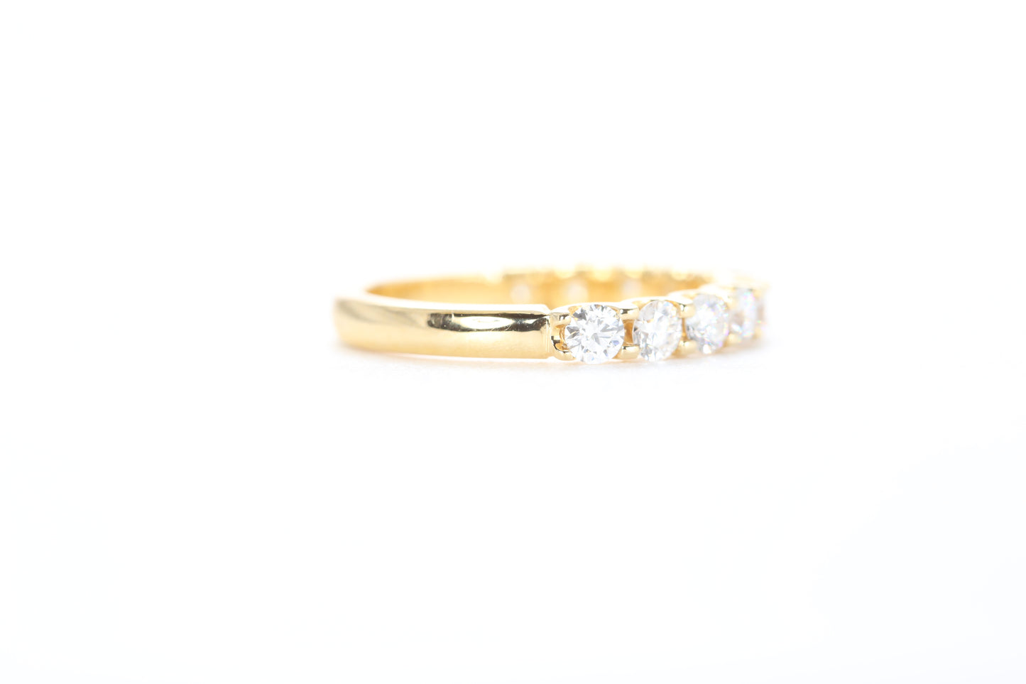 Micro Pavé One Carat Carat Diamond Ring in 18k Yellow Gold