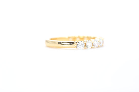 Micro Pavé One Carat Carat Diamond Ring in 18k Yellow Gold