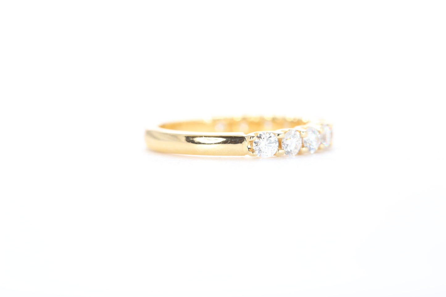 Micro Pavé One Carat Carat Diamond Ring in 18k Yellow Gold