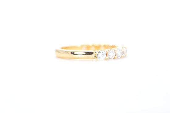 Micro Pavé One Carat Carat Diamond Ring in 18k Yellow Gold