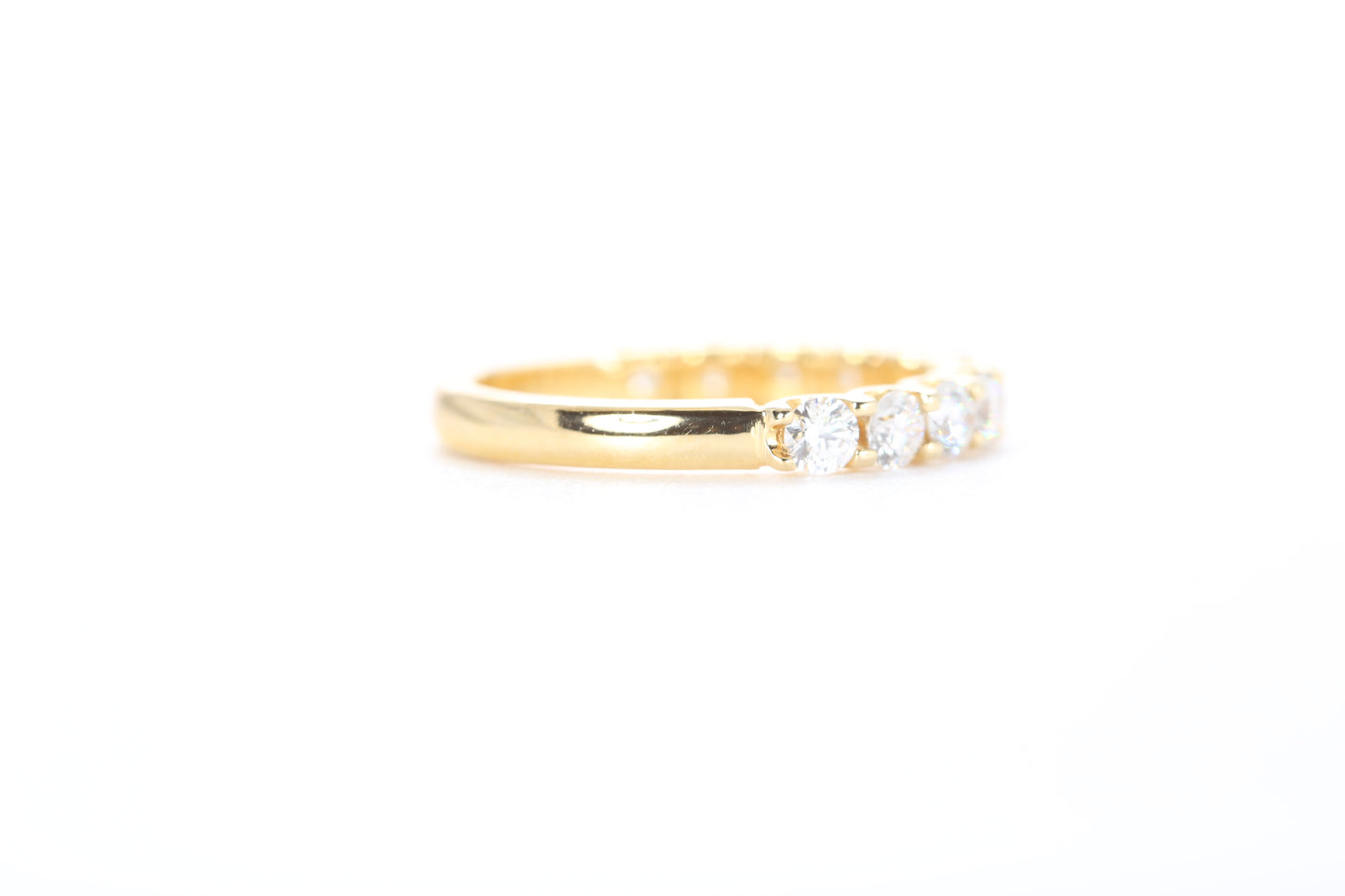 Micro Pavé One Carat Carat Diamond Ring in 18k Yellow Gold