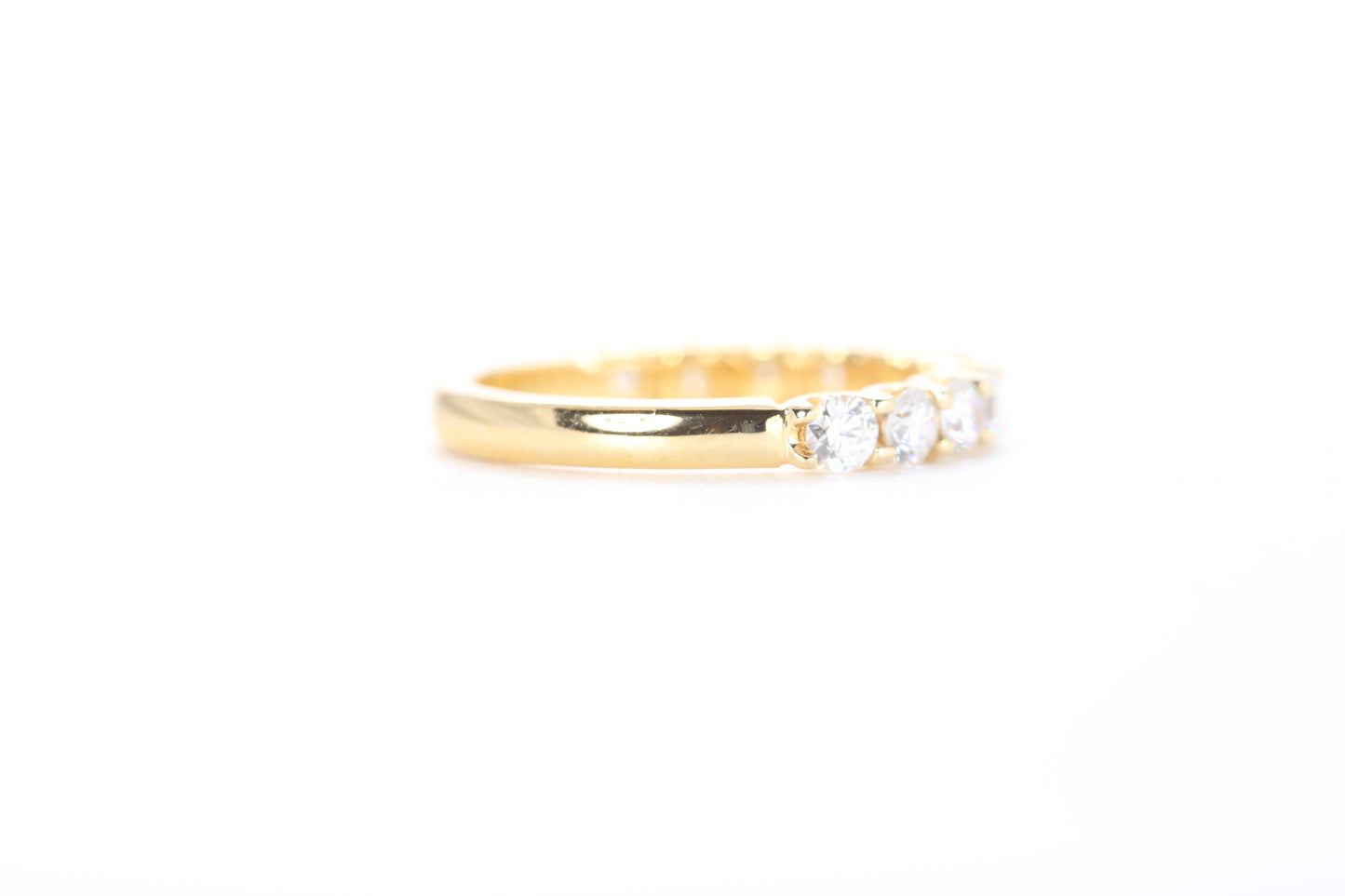 Micro Pavé One Carat Carat Diamond Ring in 18k Yellow Gold
