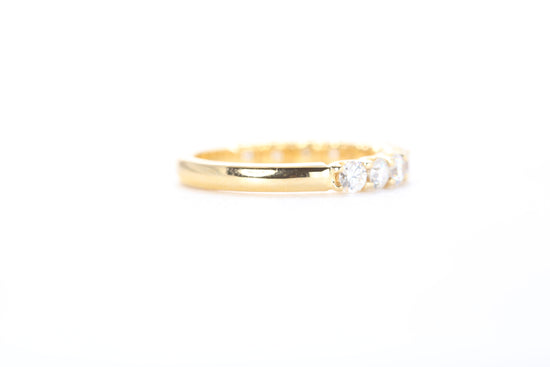 Micro Pavé One Carat Carat Diamond Ring in 18k Yellow Gold