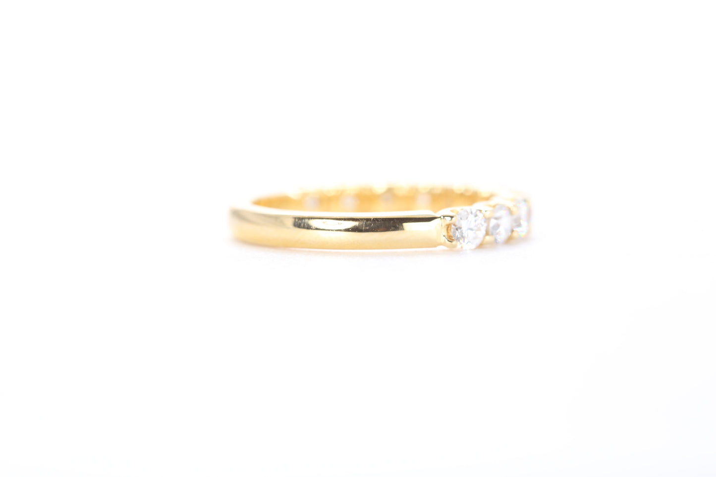 Micro Pavé One Carat Carat Diamond Ring in 18k Yellow Gold