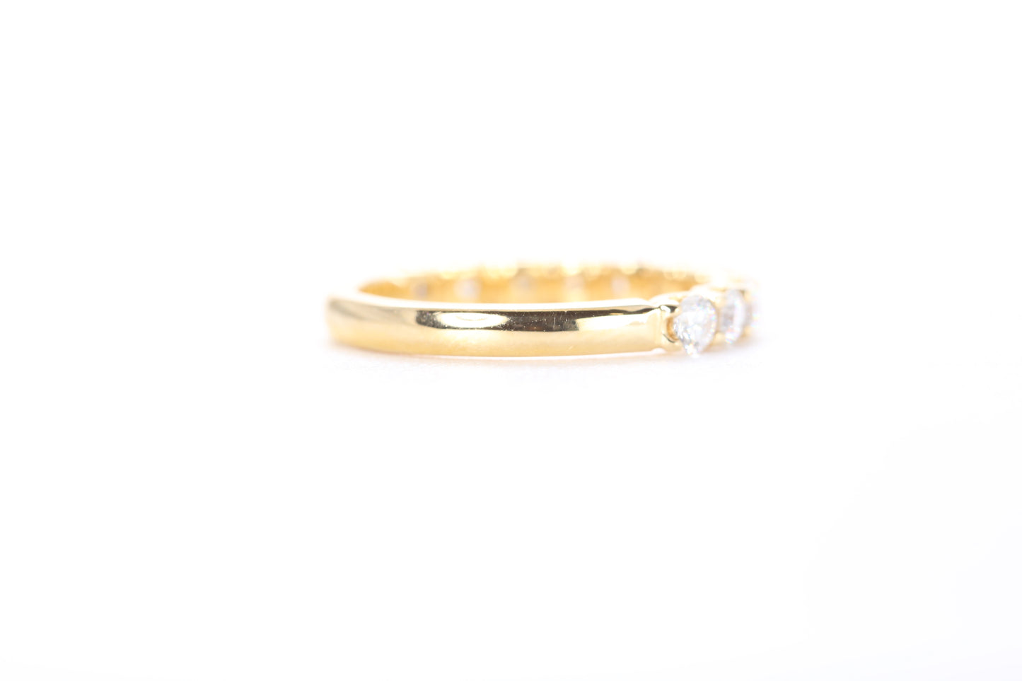 Micro Pavé One Carat Carat Diamond Ring in 18k Yellow Gold