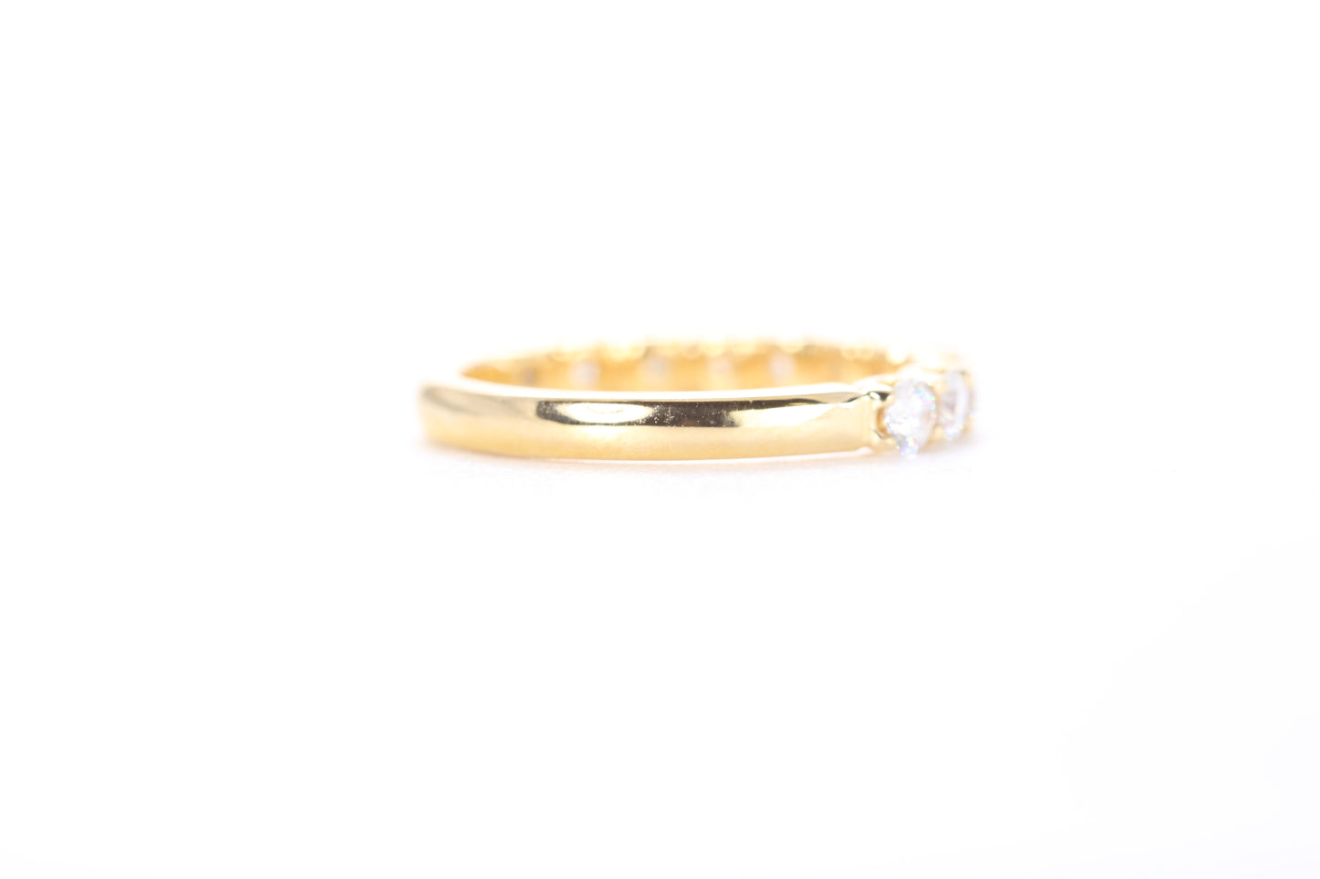Micro Pavé One Carat Carat Diamond Ring in 18k Yellow Gold