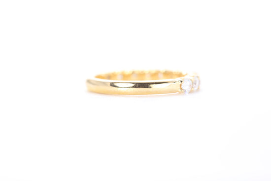 Micro Pavé One Carat Carat Diamond Ring in 18k Yellow Gold