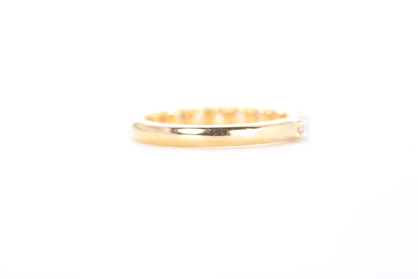 Micro Pavé One Carat Carat Diamond Ring in 18k Yellow Gold