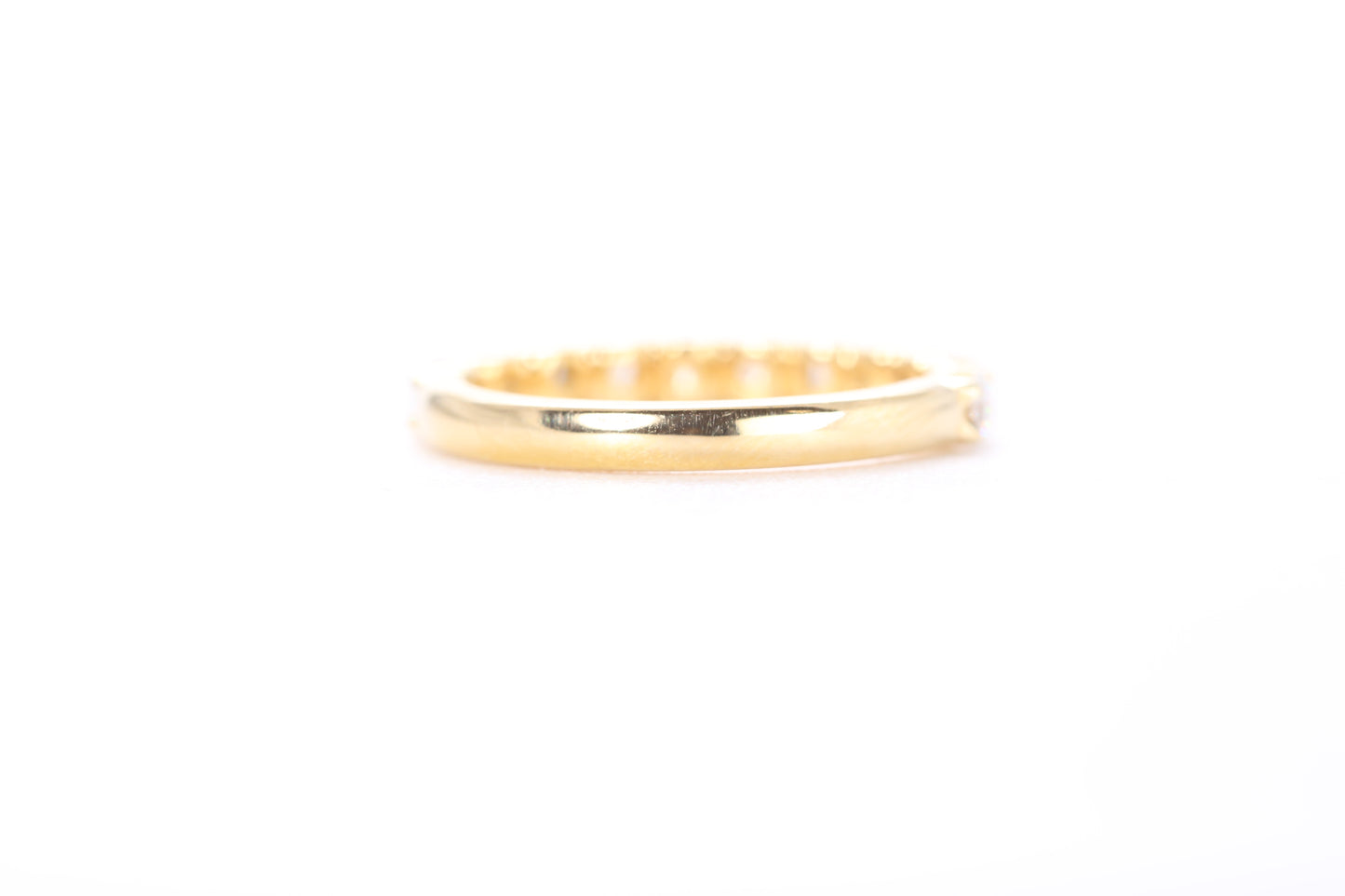 Micro Pavé One Carat Carat Diamond Ring in 18k Yellow Gold